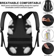 Anti-Theft Laptop Backpack – 17.3" Water-Resistant Business Travel Bag with USB Port
