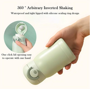 220ml Mini Stainless Steel Water Bottle – Leakproof Thermos Flask with Straw for Hot & Cold Drinks