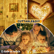 300 LED Curtain Fairy Lights Warm White for Indoor Outdoor