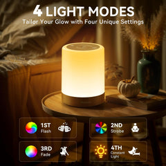 Rechargeable RGB Touch Night Light for Bedroom