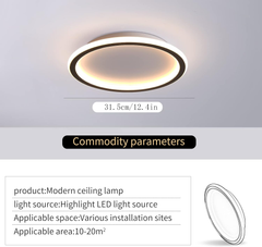 Modern 24W LED Ceiling Light – Ultra-Thin Round 3000K Warm White Lamp for Home & Office (Black)Modern 24W LED Ceiling Light – Ultra-Thin Round 3000K Warm White Lamp for Home & Office (Black)