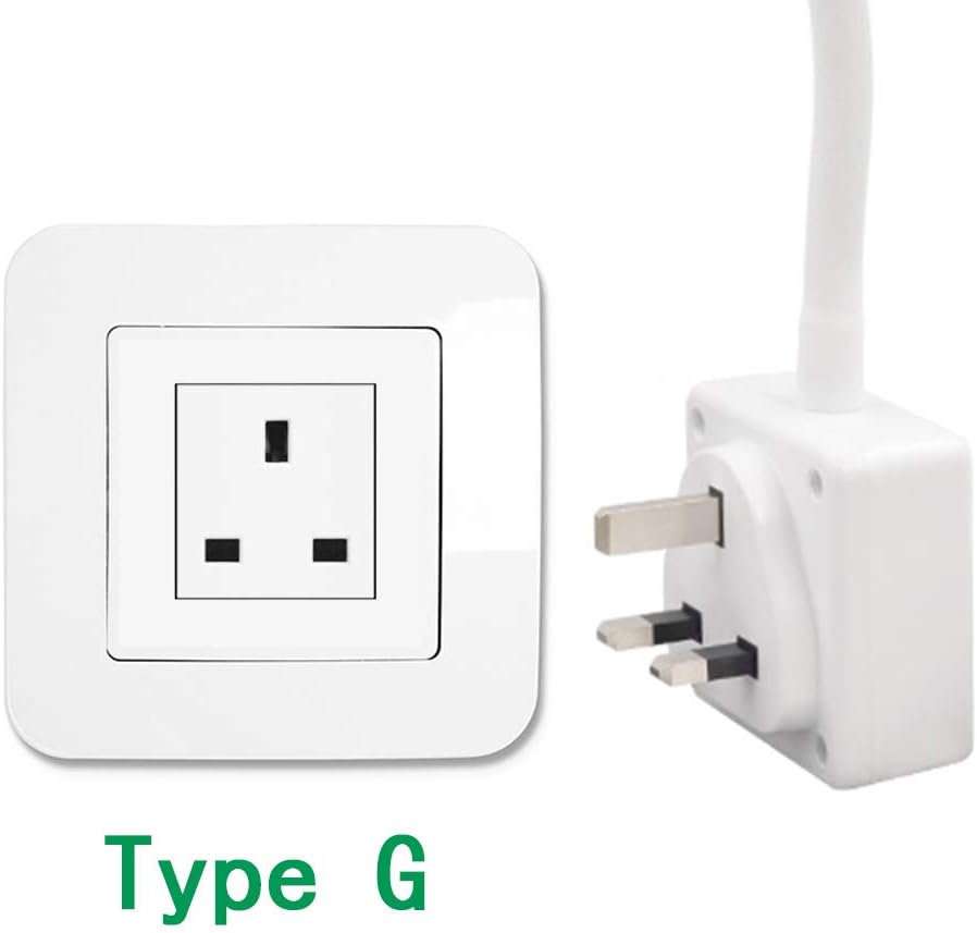 4W Ultra-Flexible Dimmable LED Wall Reading Light- Neutral White Lighting 4000K, for Type G Power Socket
