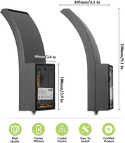 Outdoor LED Wall Light with Dusk to Dawn Sensor