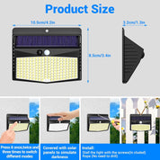 168LED Solar Security Lights – 2 Pack Outdoor Waterproof