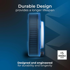 4 Socket 15M Extension Lead Cable Reel with Thermal Cut-Out, 10A Blue/Black