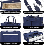 Large Canvas Tote Bag for Women – Work Shoulder Handbag with Compartments