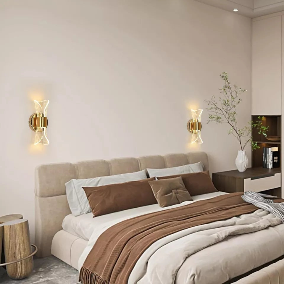 Modern 12W Dimmable LED Wall Sconce with Adjustable Color