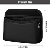 Leather Car Seat Gap Filler Organizer – Universal Side Pocket Storage Pouch (Black)