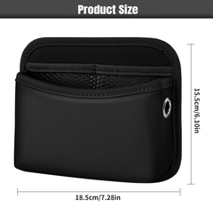 Leather Car Seat Gap Filler Organizer – Universal Side Pocket Storage Pouch (Black)