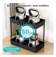 PurKeep 2-Pack Under Sink Storage Organiser – 2-Tier Adjustable Kitchen & Bathroom Shelf