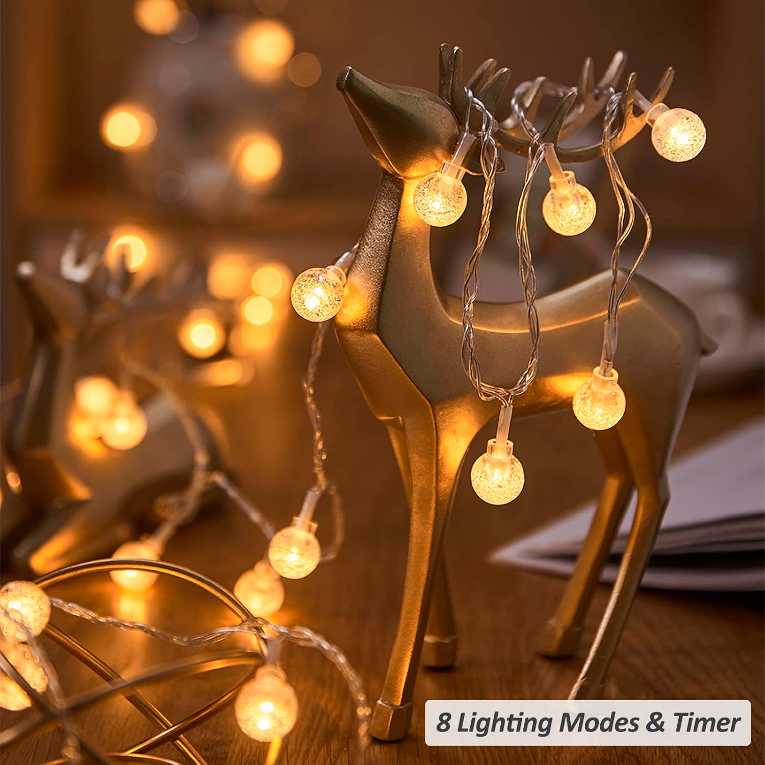 100 LED Globe Fairy Lights – USB & Battery Operated