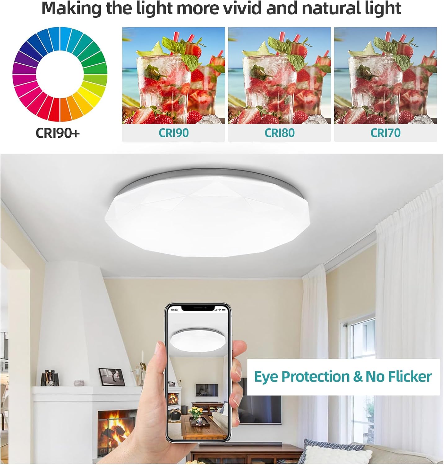 Clerance Sale - 18W Diamond Style flush LED Ceiling Light