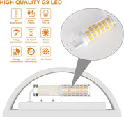 2-Pack LED Wall Sconces – Modern White Plaster Up & Down Wall Lights with G9 Warm White Bulbs, 7W