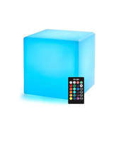 16" Waterproof Color Changing LED Cube Stool Lamp