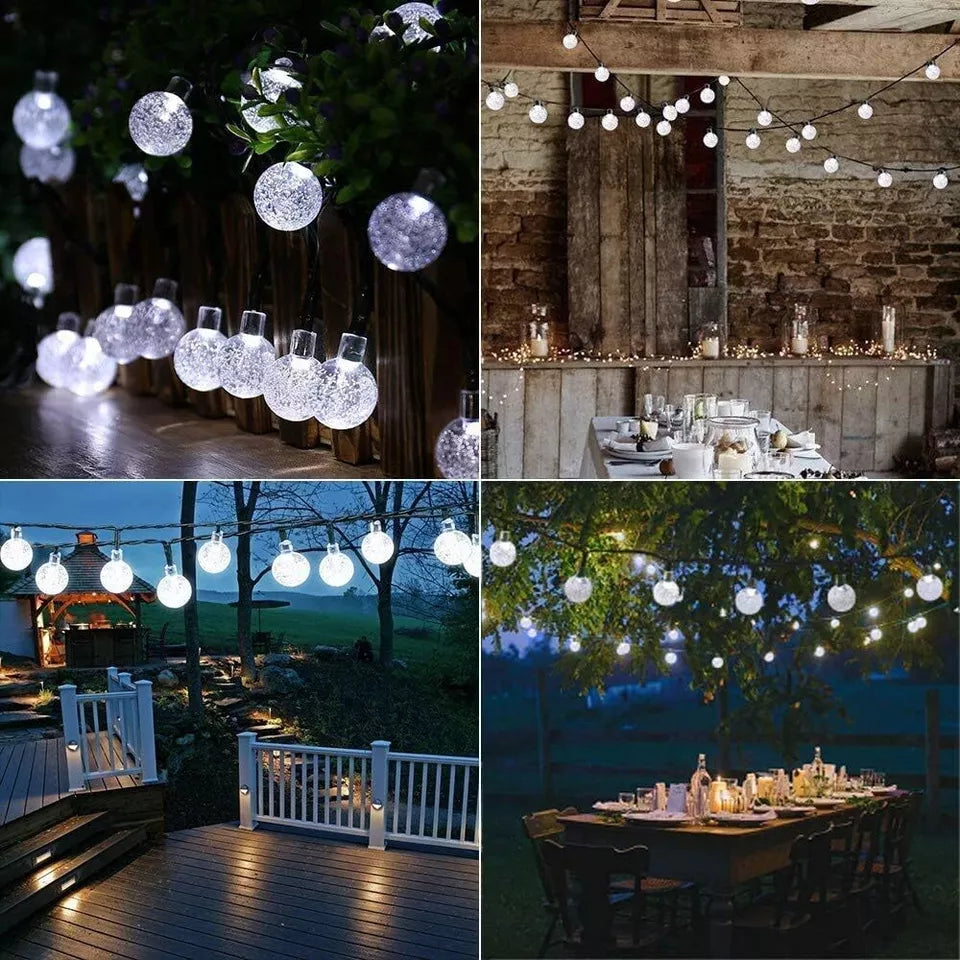 100 LED Solar String Lights – Retro Hanging Fairy Ball Lights for Garden & Outdoor Decor