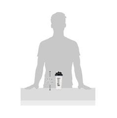 Protein Shaker Bottle 600ml – BPA-Free Mixer Cup with Wire Blender Ball, Clear