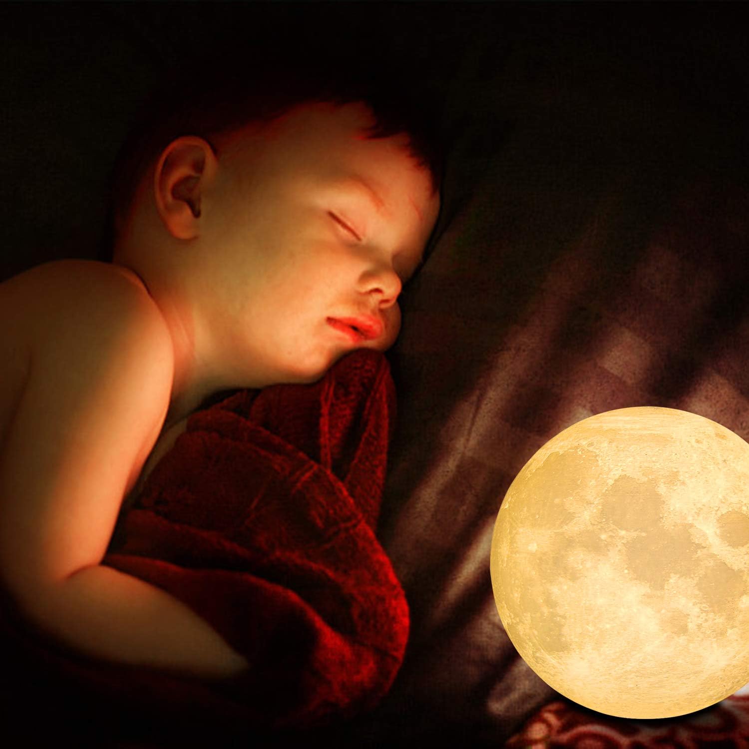 5.9 Inch 3D LED Moon Light with Stand