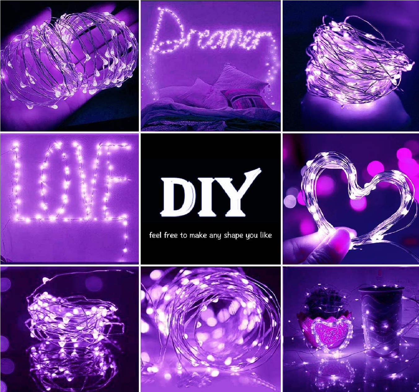 50 LEDs Fairy Lights for Bedroom