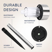 Colour-Changing Solar Garden Lights – 10 Pack LED Stakes