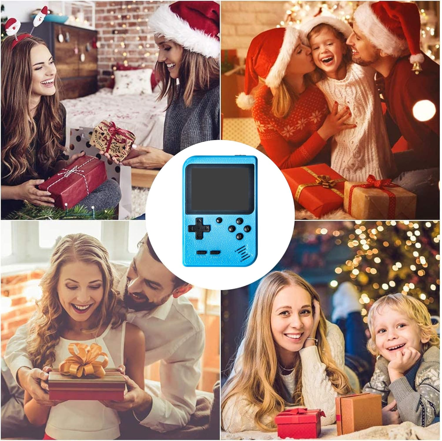 Portable Handheld Game Console with 800 Retro Games, TV Output & 2-Player Mode (Blue)