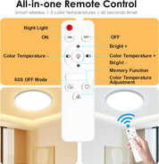 24W Bathroom Ceiling Light Dimmable LED with Remote