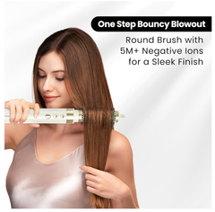 6-in-1 Hot Air Styler Gift Set – Long Barrel, Volumizing Brush & Travel Bag