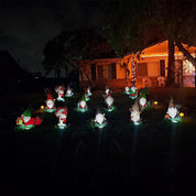 8-Pack Solar Disk Lights, Bright White Outdoor Pathway Lamps
