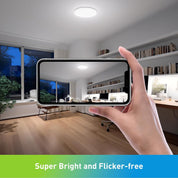 48W LED Bathroom Ceiling Light – IP54 Waterproof Flush Mount Ceiling Light, 4230 Lumens, 6000K Daylight White, Large Round LED Ceiling Lamp for Bathroom, Kitchen, Bedroom, Living Room, Hallway & Office