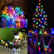 Solar Blossom String Lights – 50 LEDs, Multicolor, 23ft