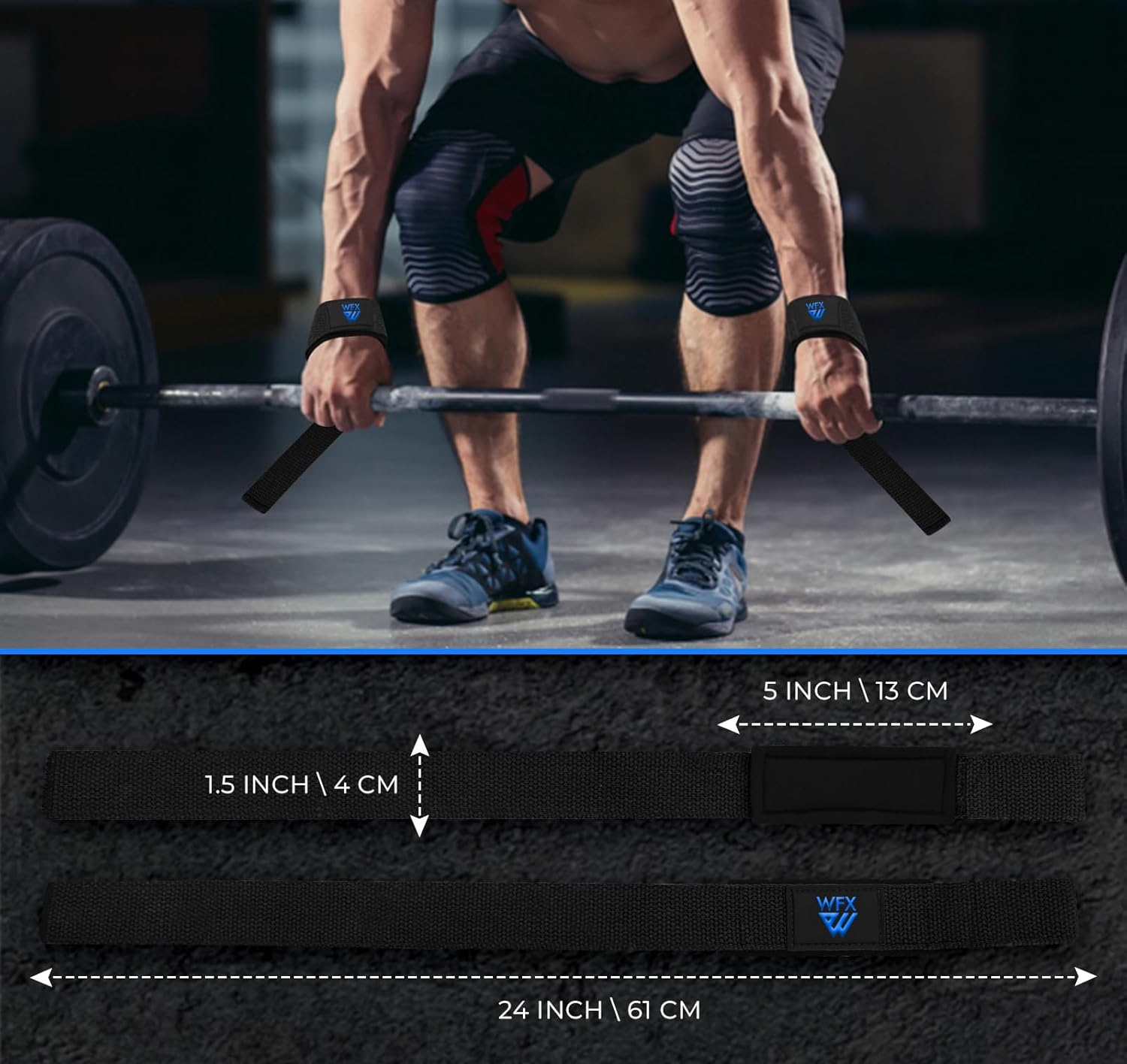 Weight Lifting Straps – Padded Neoprene Wrist Support for Gym & Deadlifts
