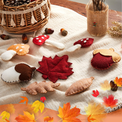 Lights4fun 1.3m Felt Autumn Garland – Cosy Fireplace Banner with Leaves & Mushrooms