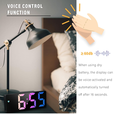 Digital LED Alarm Clock with Snooze, Temperature & Adjustable Brightness (Red)