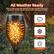 6-Pack Solar Flickering Flame Garden Lights