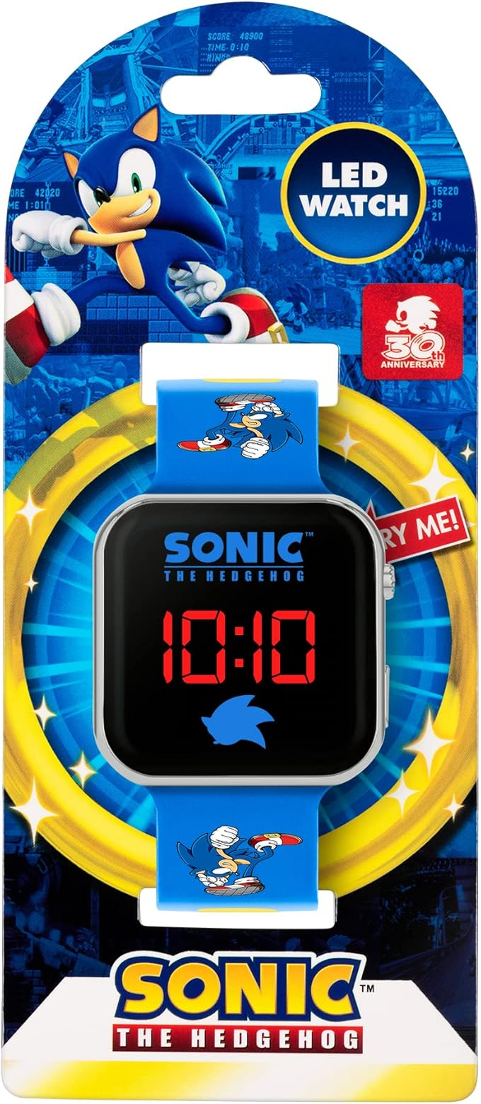 Hedgehog Blue LED Digital Watch with Printed Silicone Strap for Kids