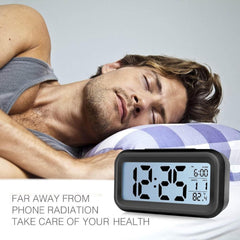 LED Digital Alarm Clock – Large LCD Display, Snooze, Temperature, Smart Brightness