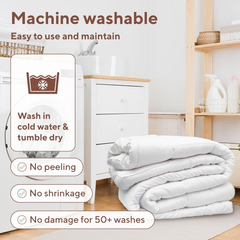 10cm Extra Deep Double Mattress Topper – Quilted, Soft, Breathable & Hypoallergenic