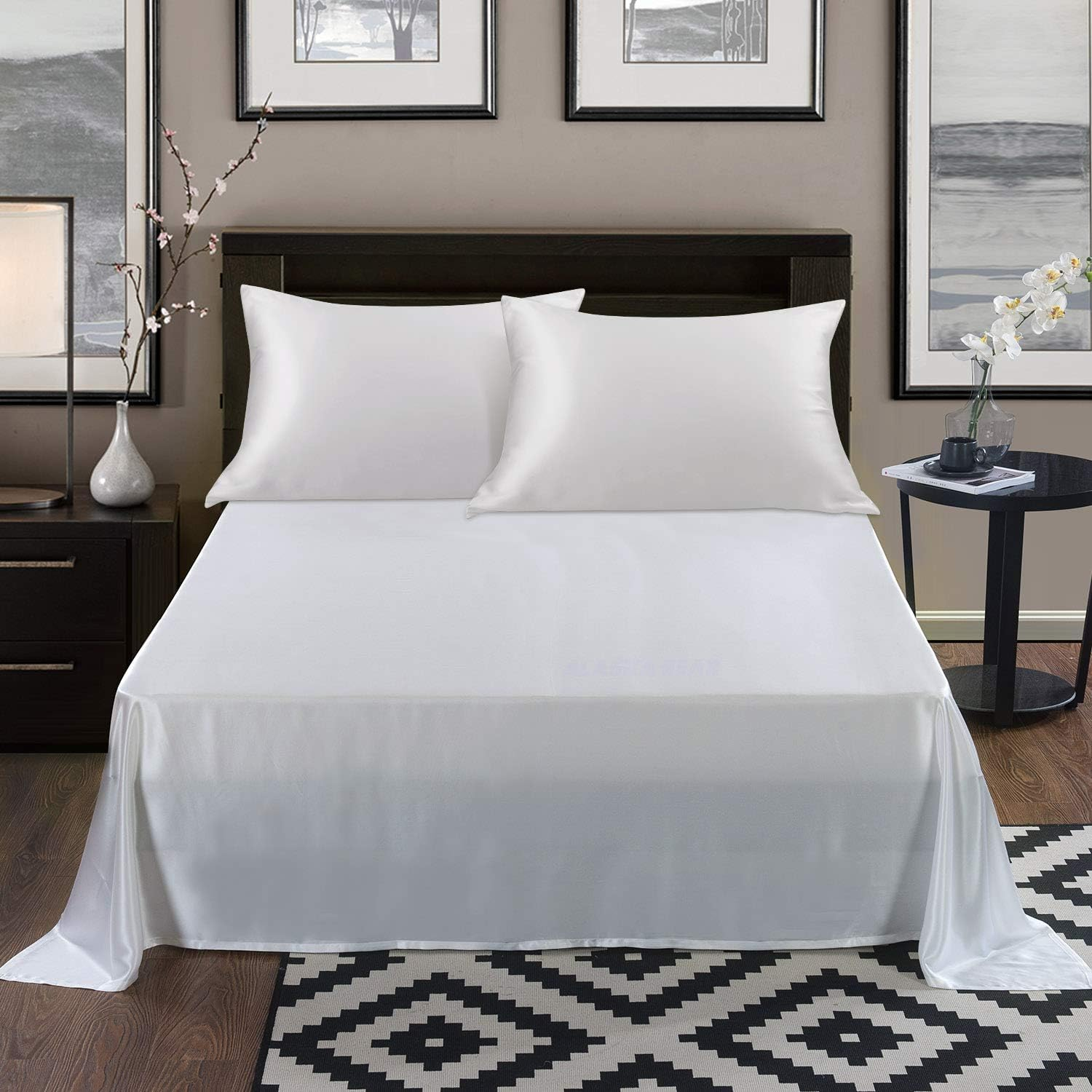 Mulberry Silk Pillowcase – 100% Natural Silk, Hypoallergenic, 50x75cm, Ivory White