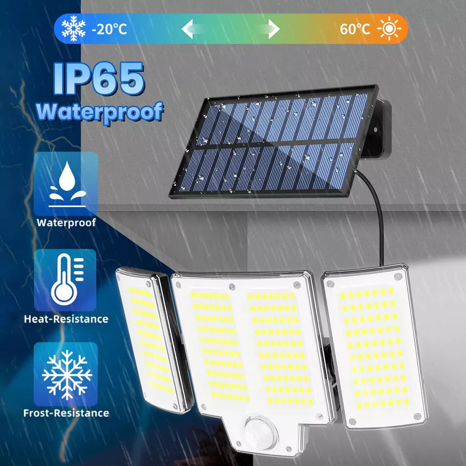 280 LED Solar Motion Sensor Outdoor Wall Light