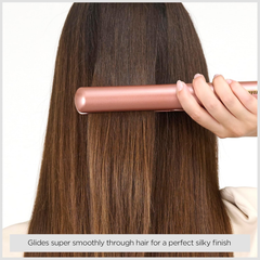 Rose Gold Ceramic Hair Straightener – Fast Heat, 3 Settings, Travel Friendly
