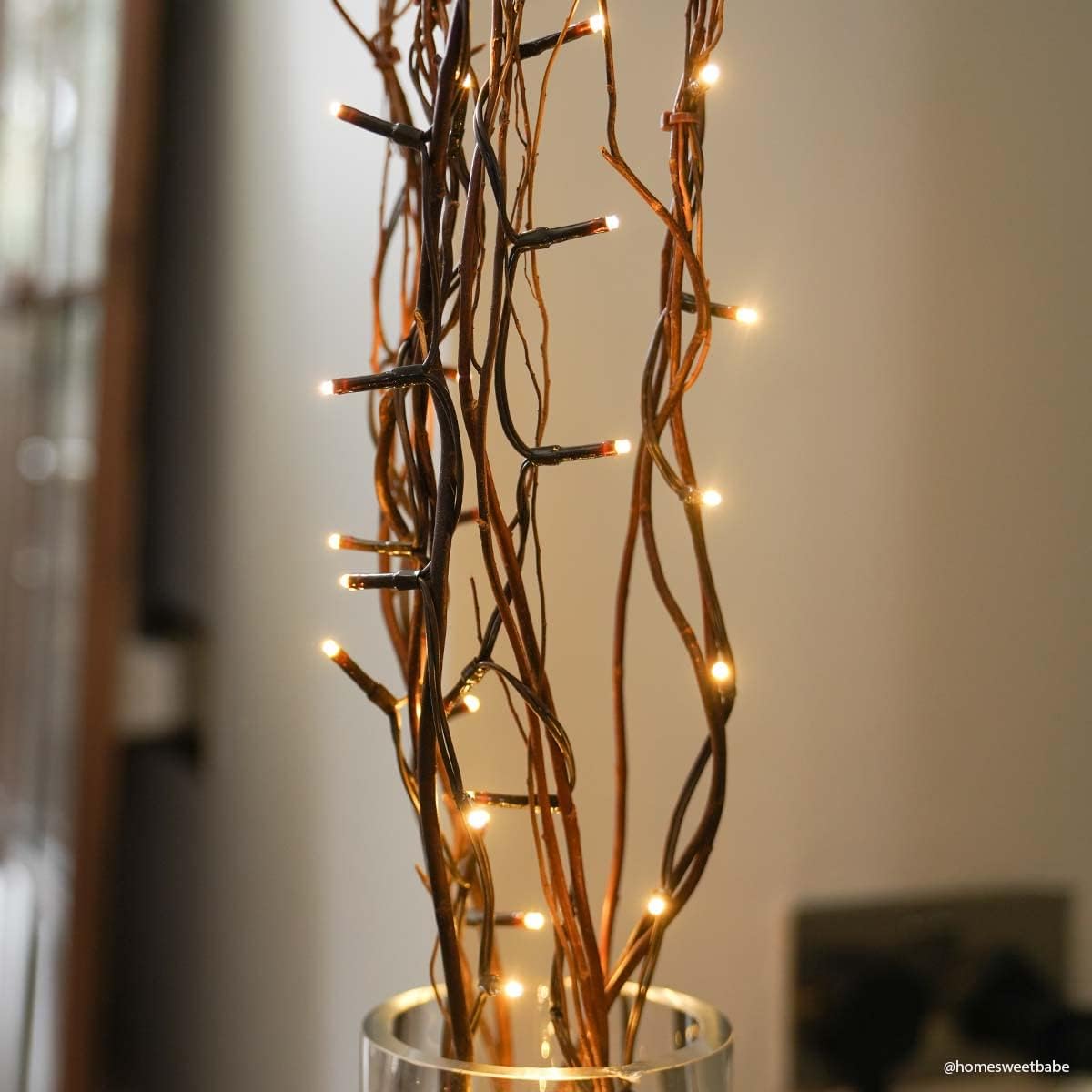 Rustic Willow Twig Branch Lights with 50 LEDs