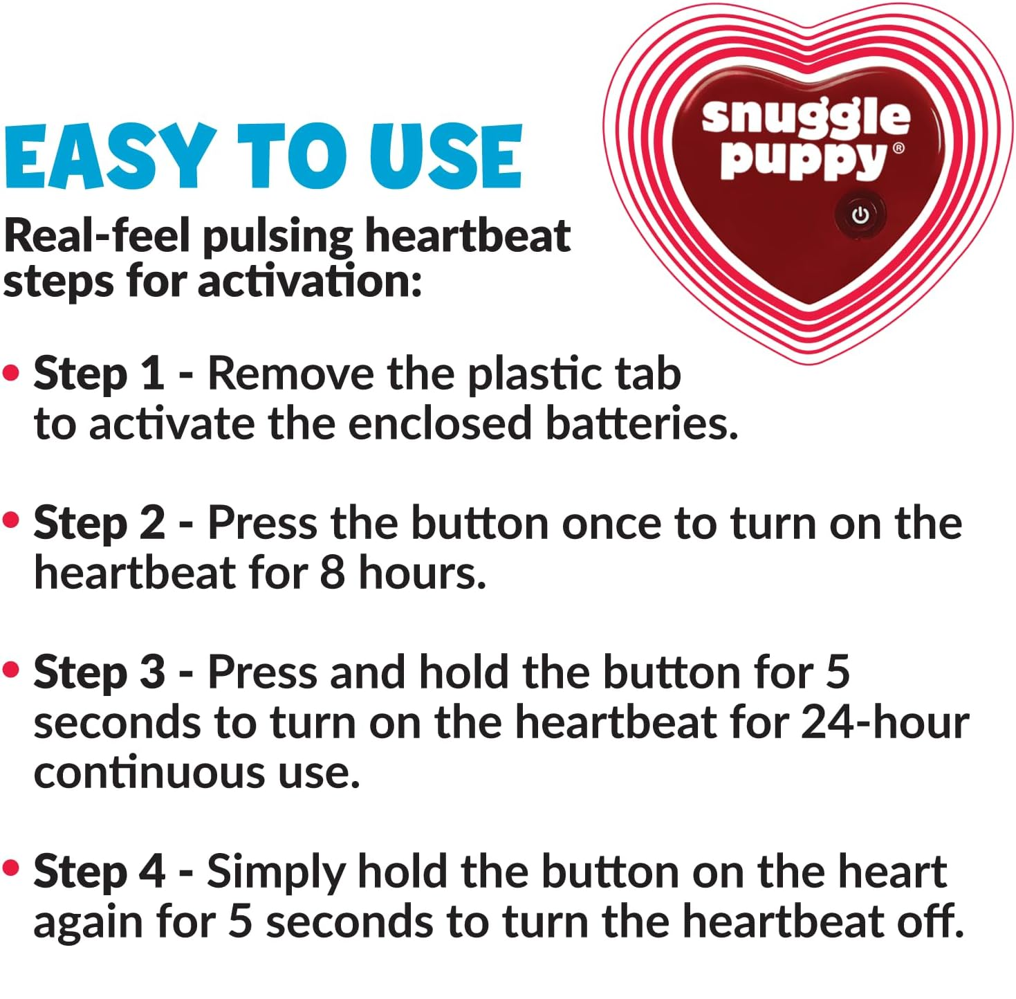 Puppy Heartbeat Stuffed Toy for Dogs, Calming Aid & Anxiety Relief (Brown)
