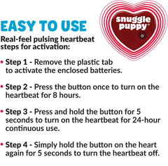 Puppy Heartbeat Stuffed Toy for Dogs, Calming Aid & Anxiety Relief (Brown)