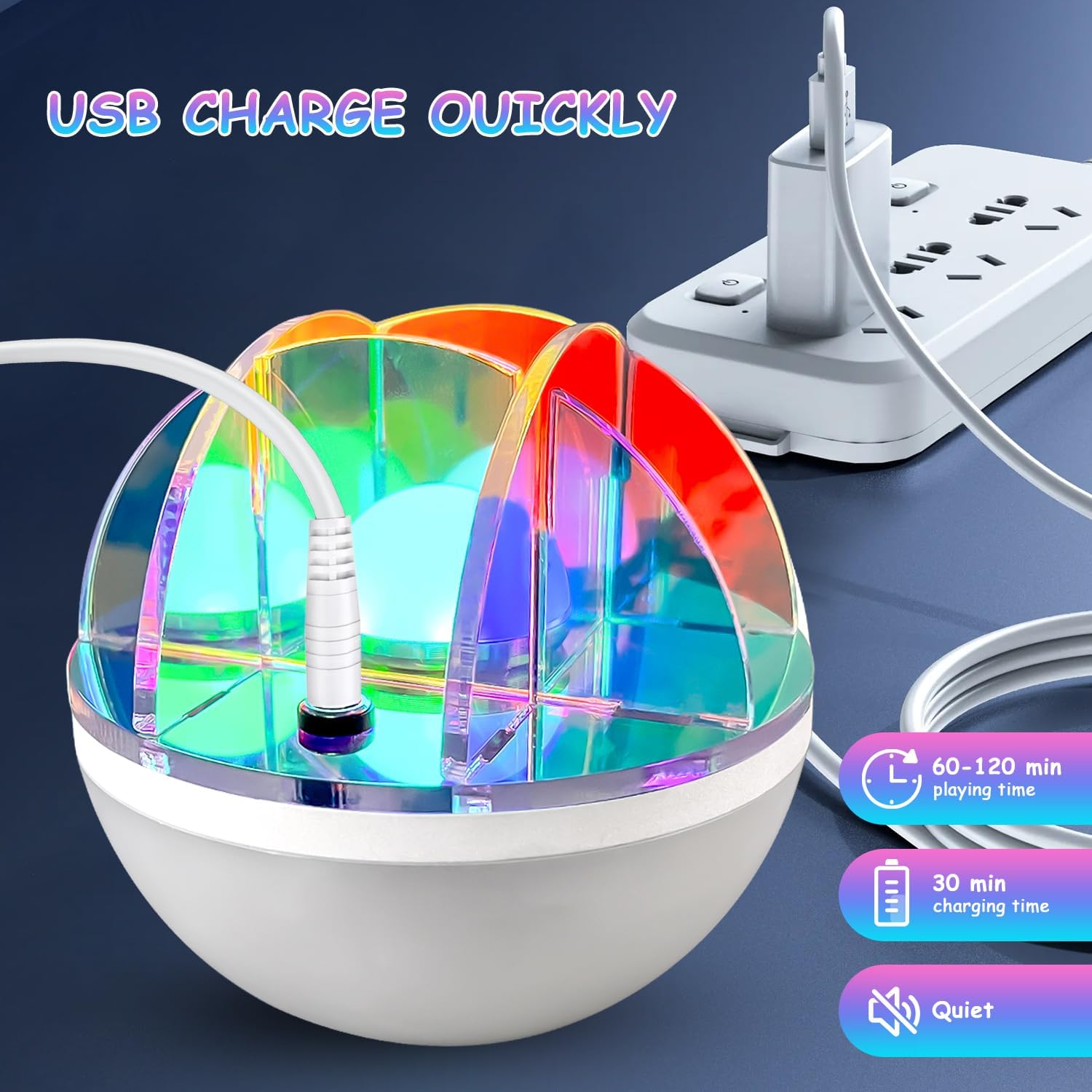 Northern Lights Aurora Projector with Rotating Roly-Poly Design