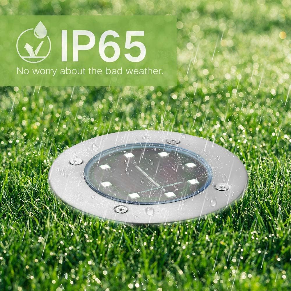 12-Pack Solar Deck Lights – Waterproof Outdoor LED Ground Lights for Walkways