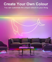 10M RGB LED Strip Lights, Music Sync, Remote & App