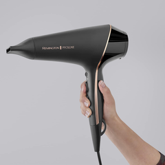 Midnight 2400W Ionic Hair Dryer – OPTIheat Fast Dry Blow Dryer with Diffuser & Nozzles