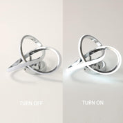 Modern 22W Silver LED Ceiling Light, Cold White