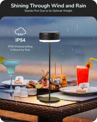 Rechargeable Touch Lamp, Dimmable LED Table Light Black