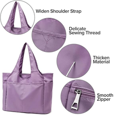 Large Capacity Women’s Tote Bag – Multi-Pocket Shoulder Handbag with Zipper