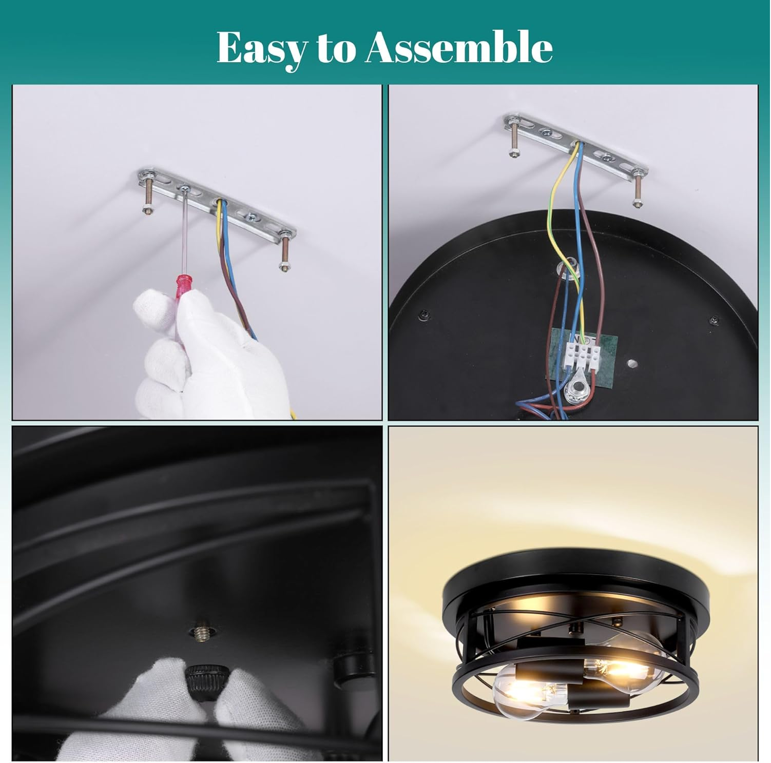Round Black Ceiling Light, 2-Way Ceiling Lights with E27 Flush Light Fittings Ceilings, Ceiling Lighting for Chandeliers Ceiling Light, Ceiling Lights Living Room